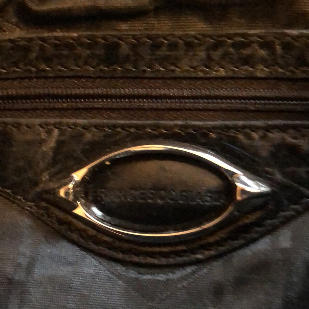 Francesco Biasia vintage black leather handbag with silver hardware - Picture 11 of 12